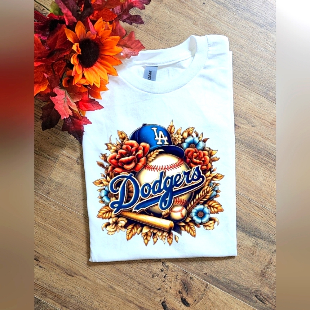 Cute LA dodgers popular baseball MLB fall tee
